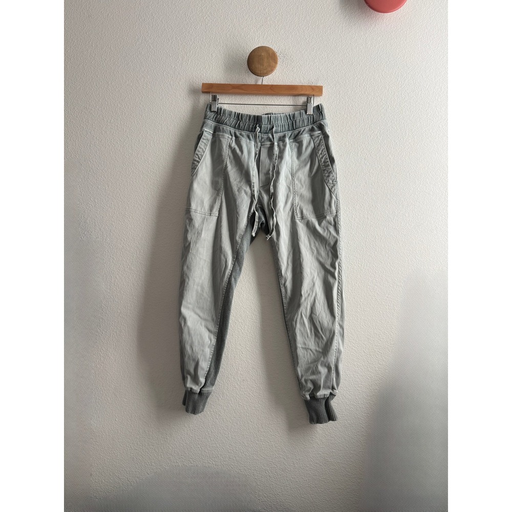 James Perse Mixed Media Joggers Green Utility Pants Size 2